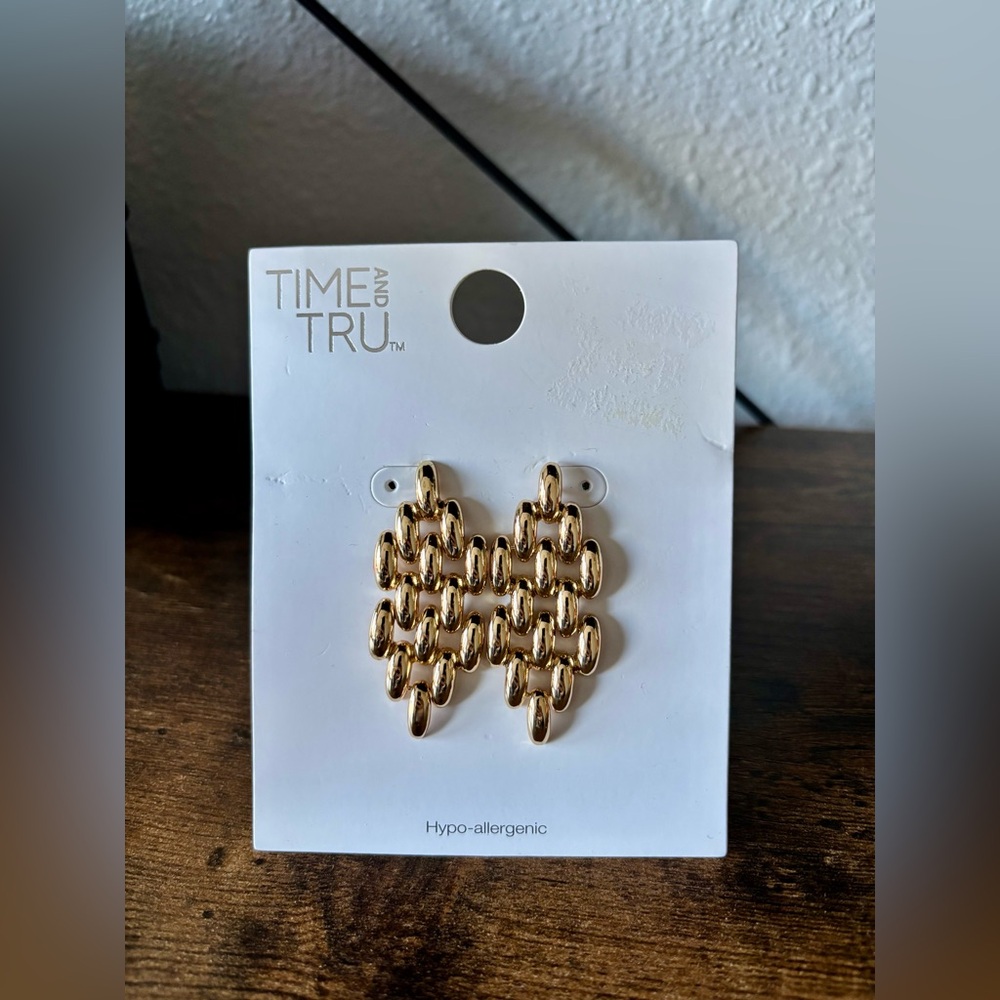 Stanley Gold Tone Statement Earrings